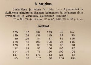 Esimerkkisivu kertaustaulukon ohjekirjasta